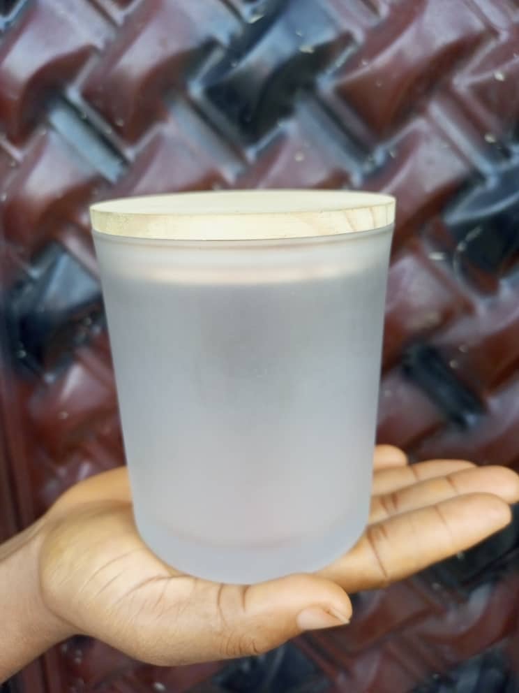 435ml Frosted Glass Candle Jar Jmaivo House Nigeria