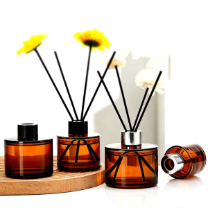 Amber Vintage Round Diffuser Bottle